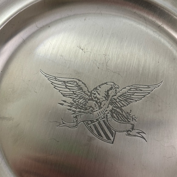 Vintage Eagle Americana‎ Pewter Wall Plate - Picture 2 of 5